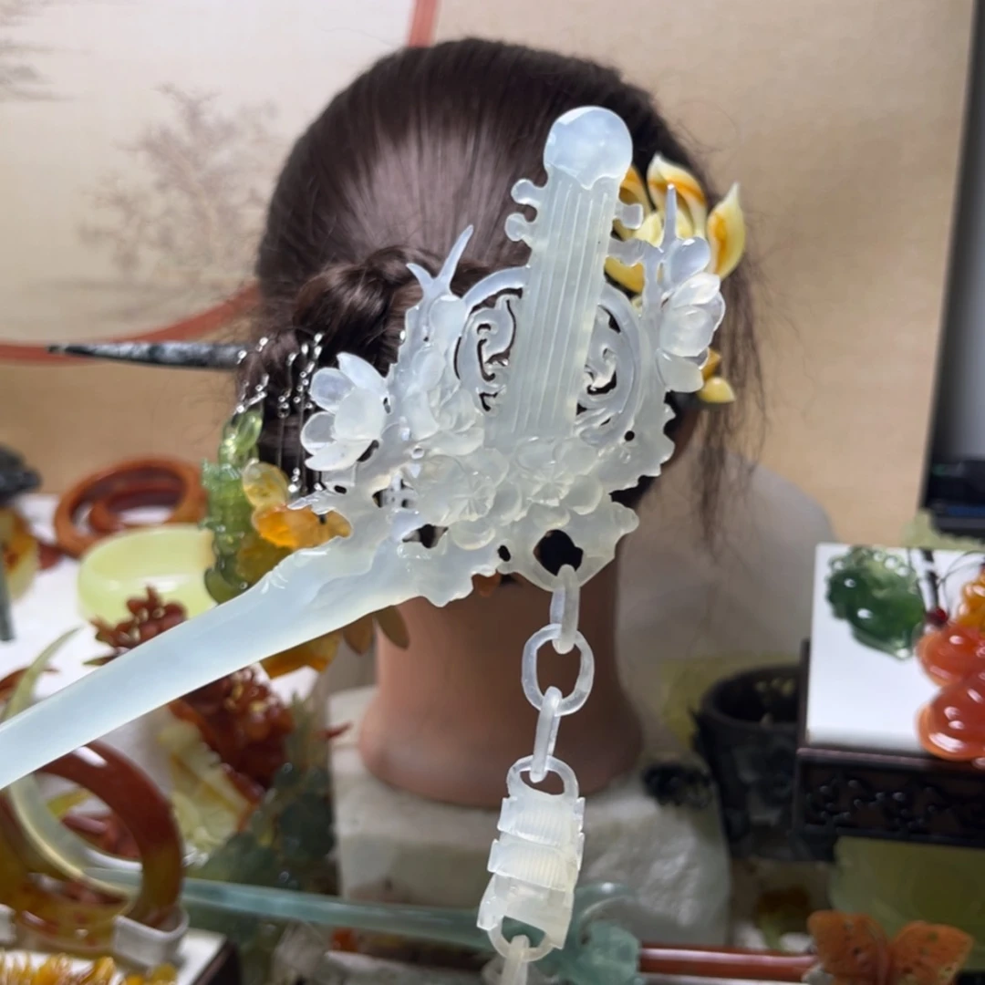 【闪购商品】蛇纹石玉合金发饰提***贝