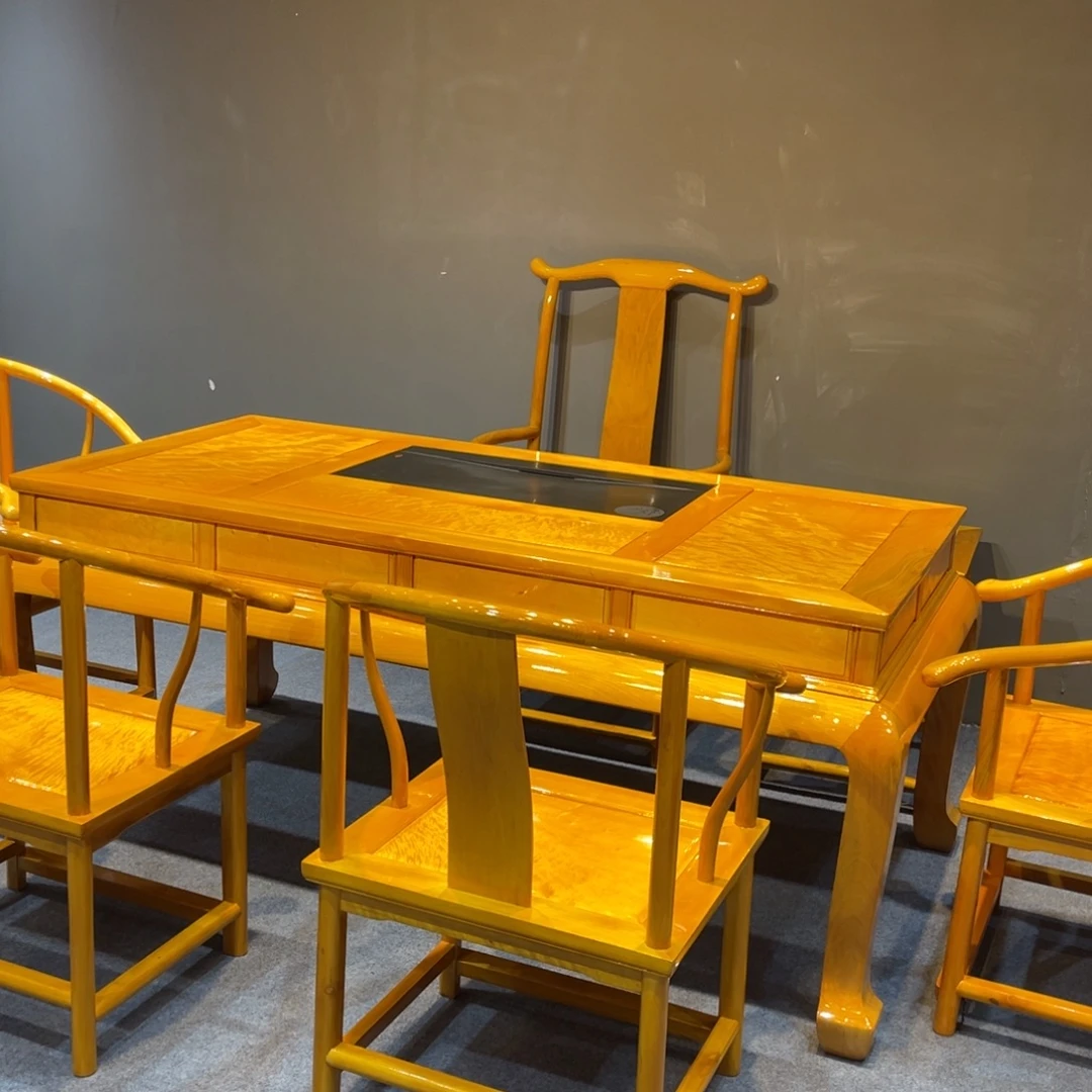 小***董紫檀木类成套家具茶桌七件套