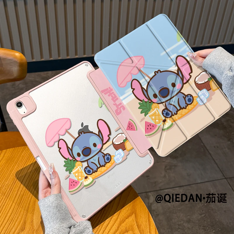 【3+Y型亚克力】沙滩史迪仔苹果平板ipad11保护套air6小米7防摔华为
