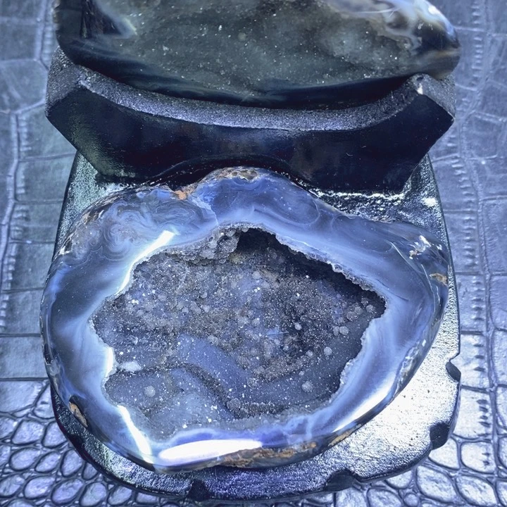 未镶嵌珠宝半成品紫晶灰啵啵盆