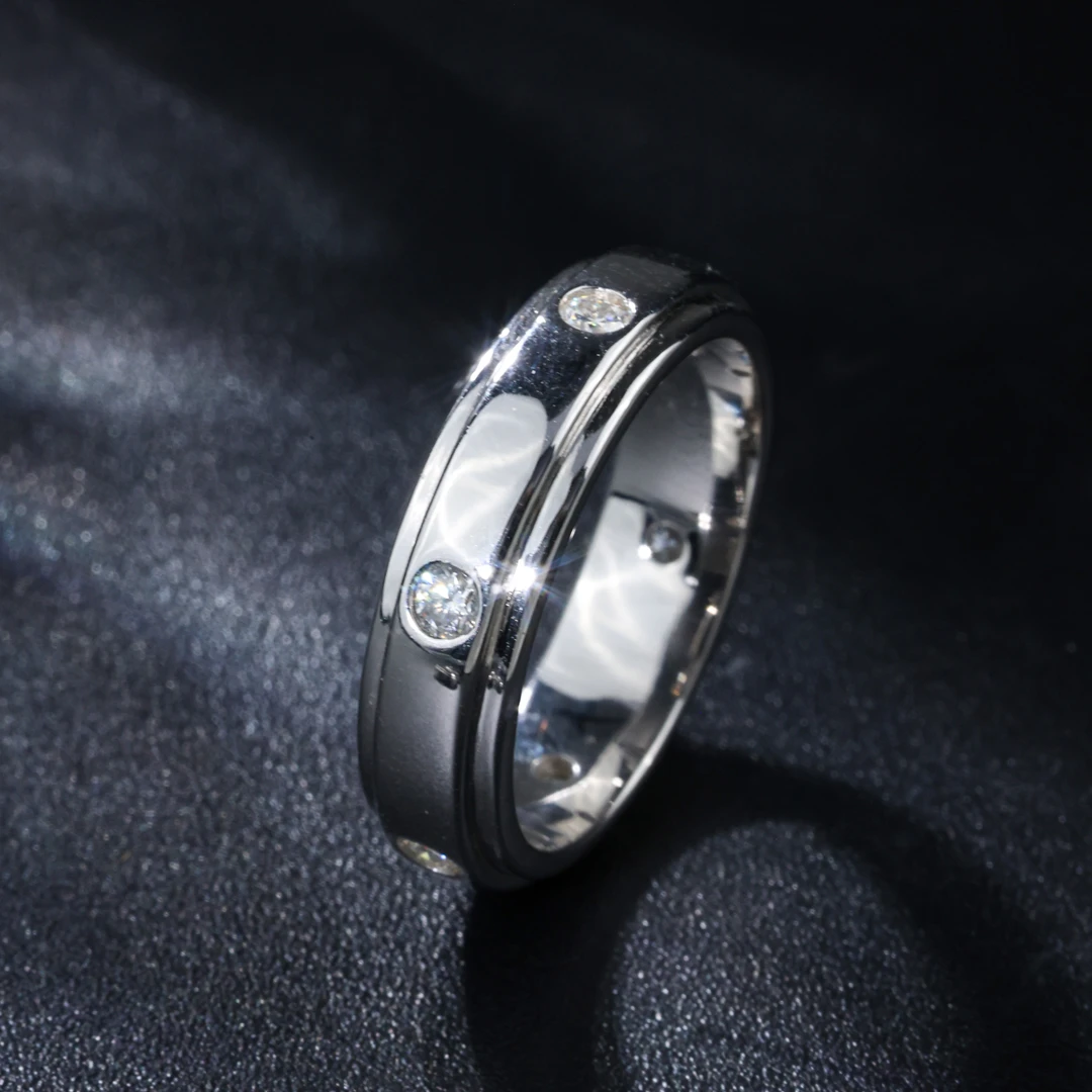 925银莫桑石银制品 【举石】X0513-9819-987莫桑钻戒指（一件/自选）F