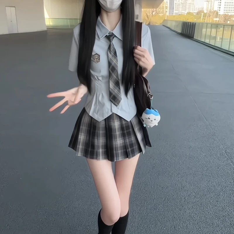 奶油逃跑【小松岛衬衫+斯莱特林】原创JK格裙套装 正统制服学院风