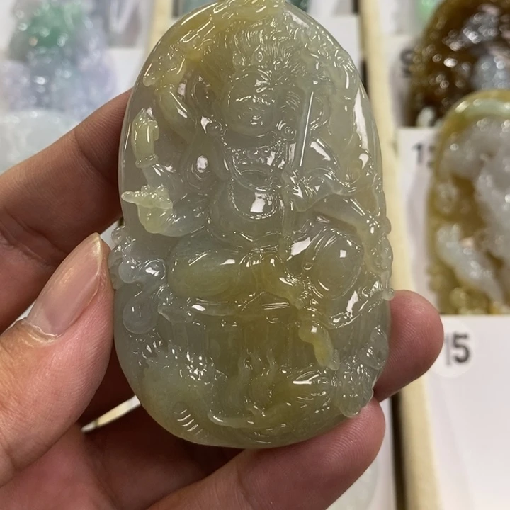 颈饰未镶嵌翡翠家***兴大黑天