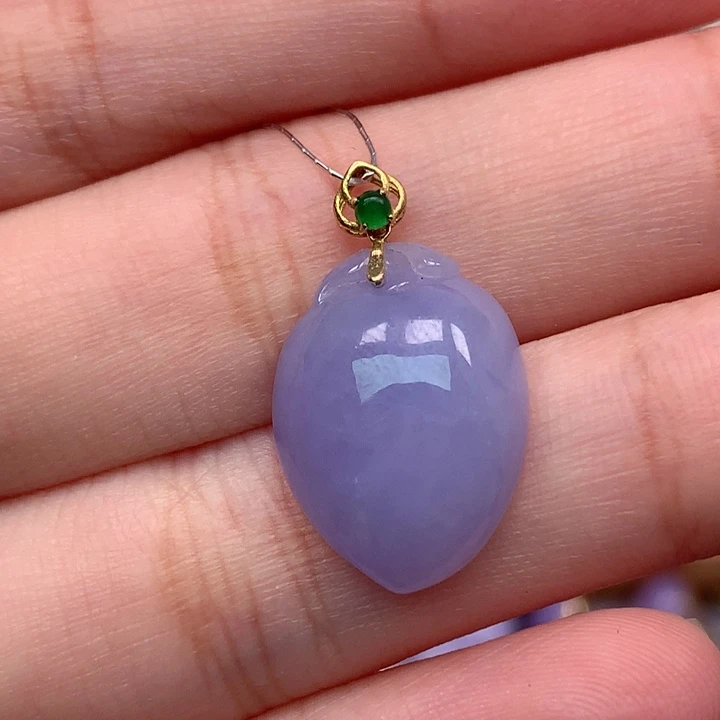 颈饰18K金镶嵌翡翠翡翠