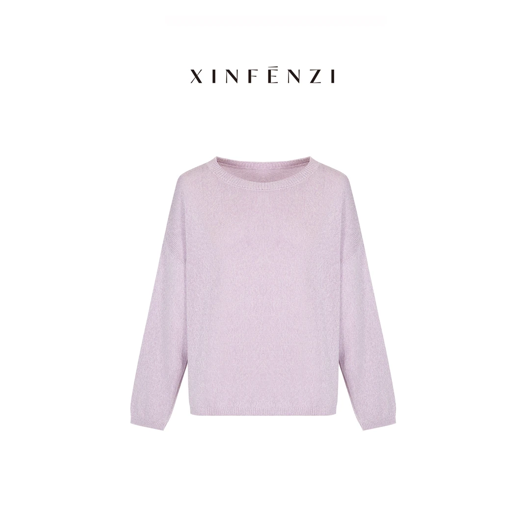 【雨眠】XINFENZI 进口和纸纱圆领毛衣上衣 35952