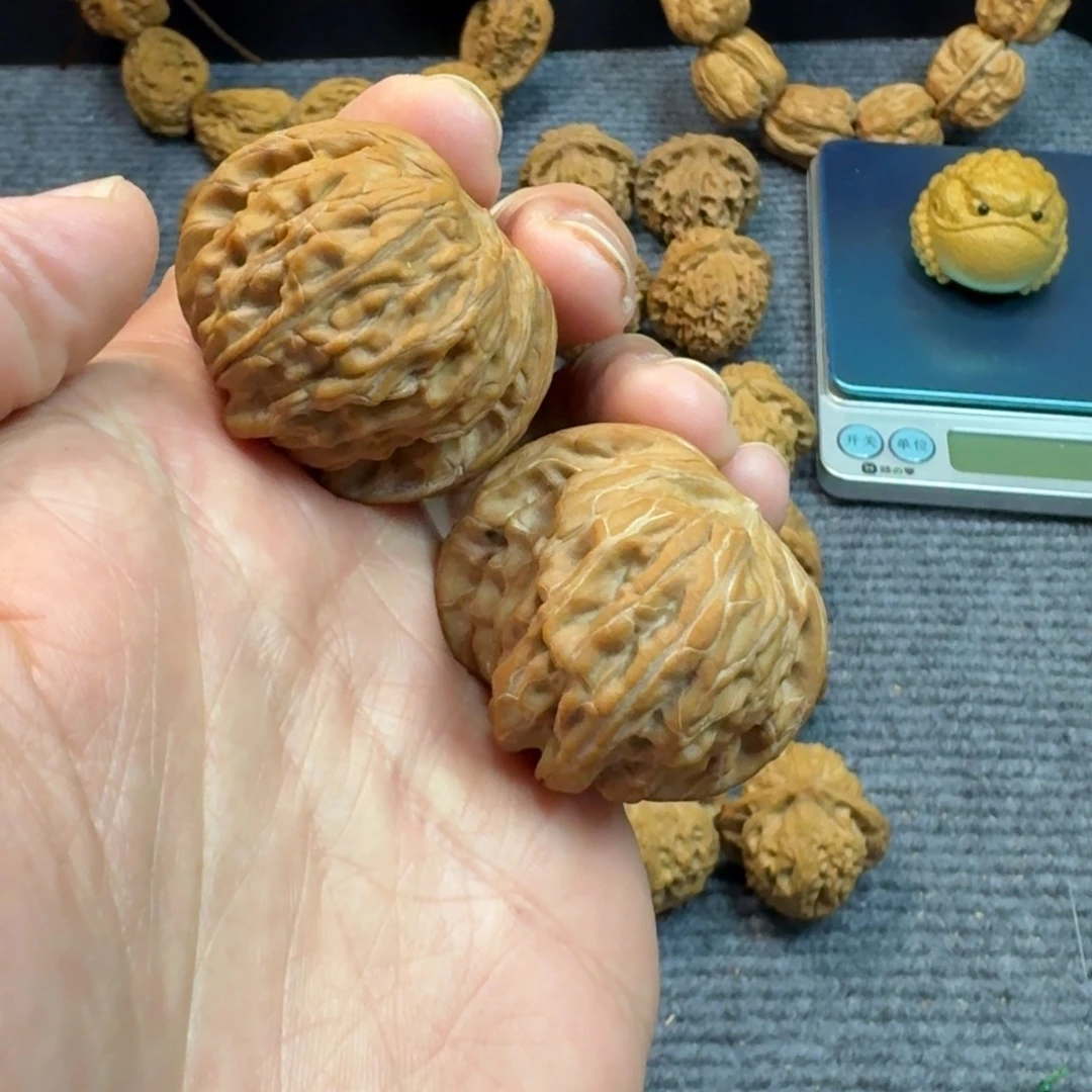 文玩核桃把件磨盘全品41尺