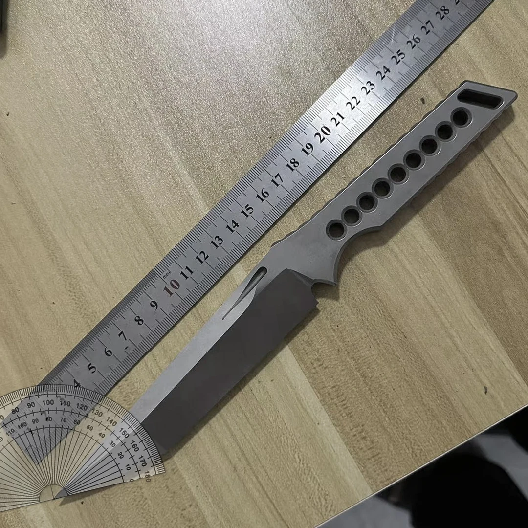 【迅猛龙】预售5天 64HRC 厚12mm 高性能一体钢 368克 重心好户外刀
