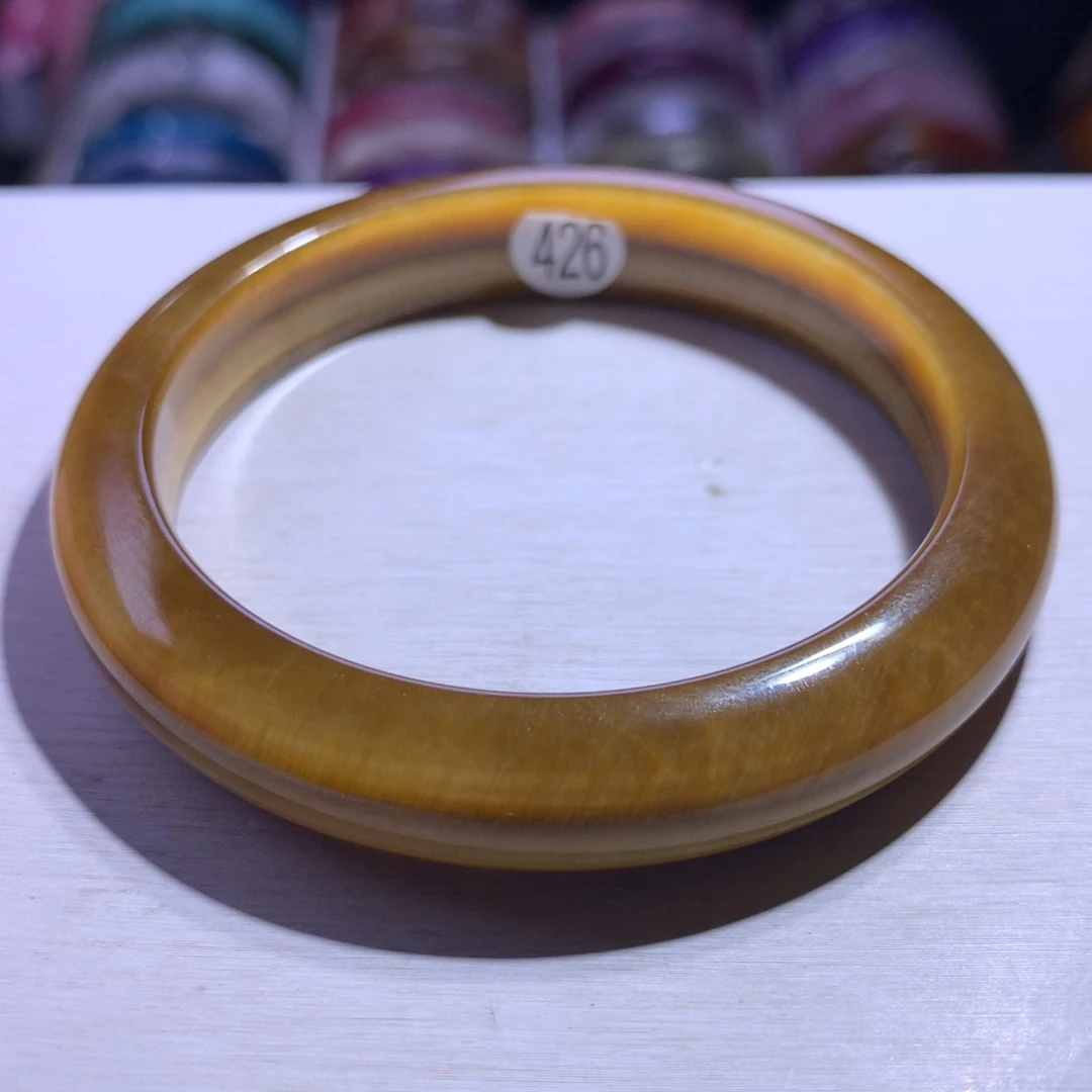 水晶银S925镶嵌手镯虎眼58圈426