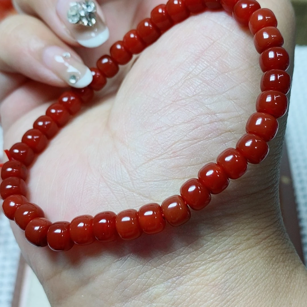 南红玛瑙手串未镶嵌卡6老型