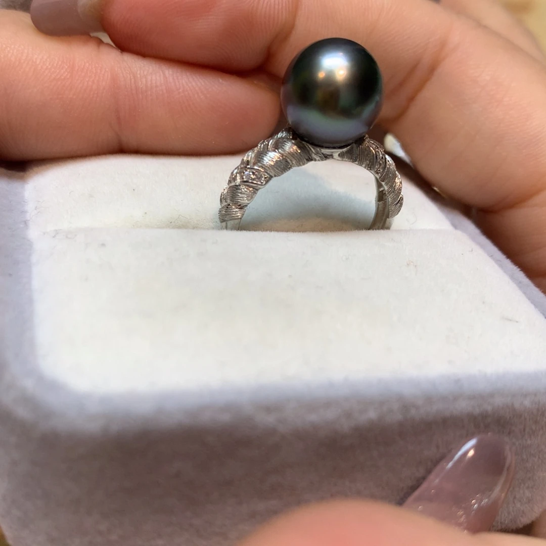 海水珍珠戒指银S925镶嵌
