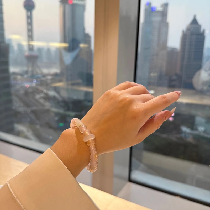 非金属玻璃手链 VIIGLOO｜香粉琉璃-双层金箔粉琉璃