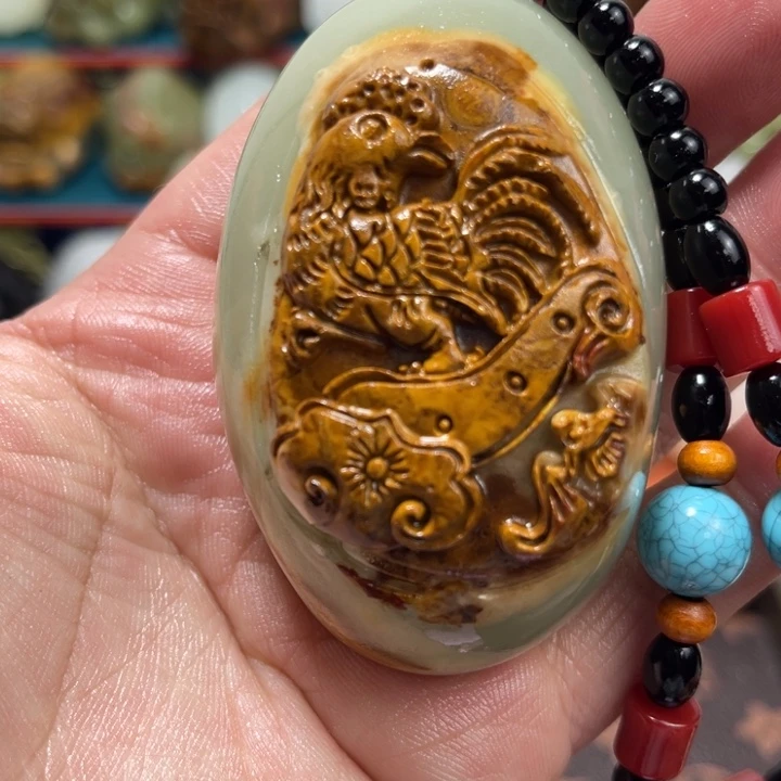 石材石材方解石手把件不退换