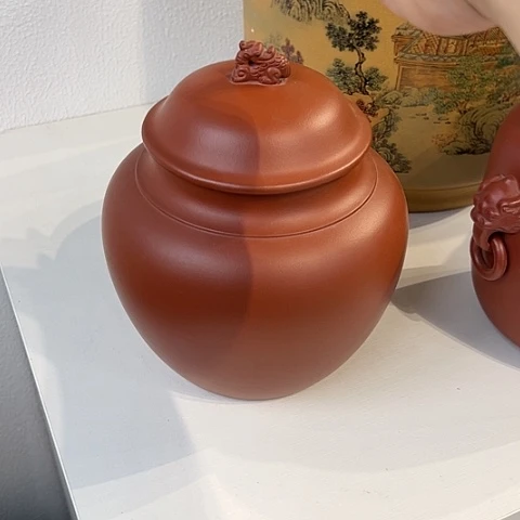 【闪购商品】紫砂茶叶罐果**呀紫砂茶叶罐一对