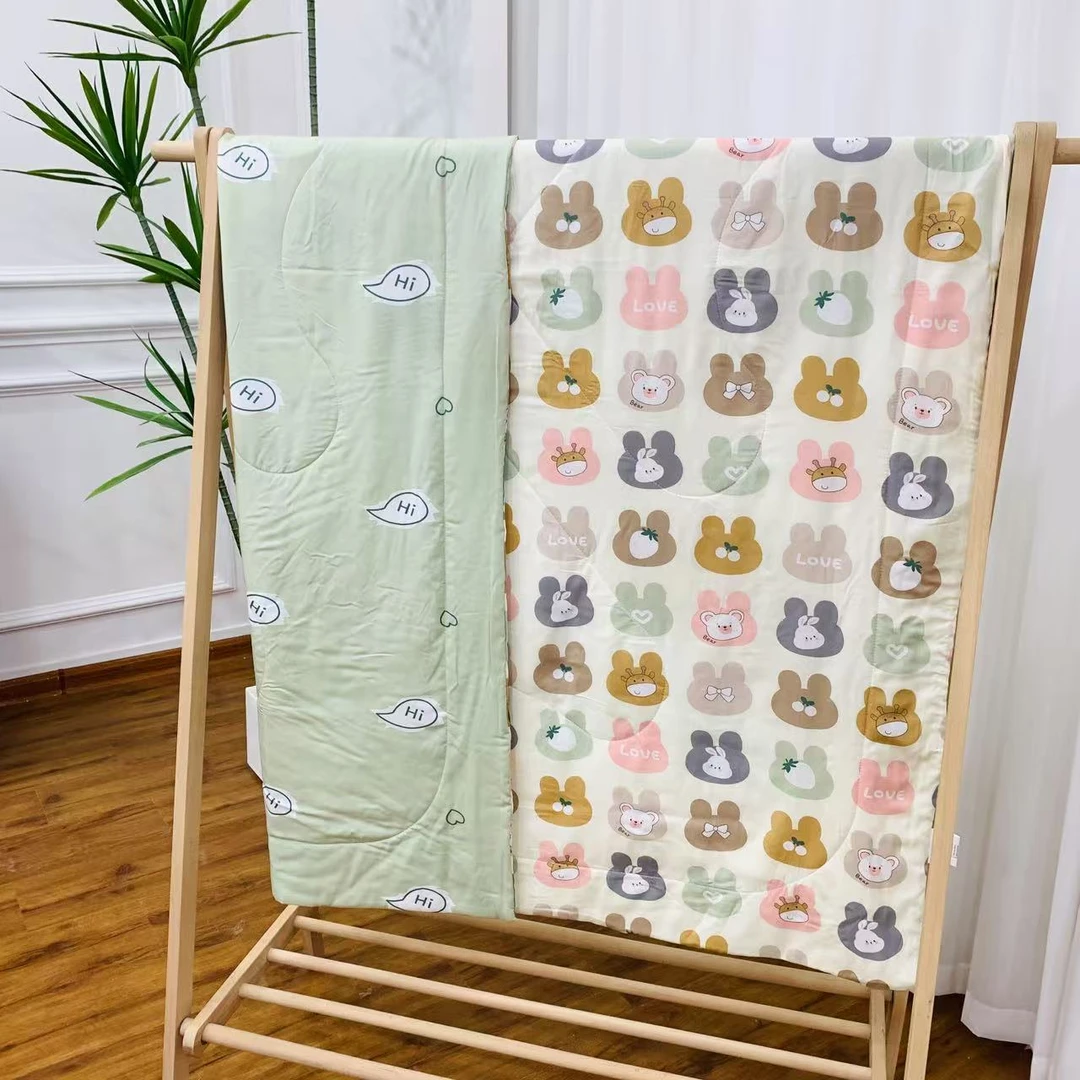 【兔兔乐园】棉绸人造棉单人凉感凉嗖嗖韩香绸空调被一条