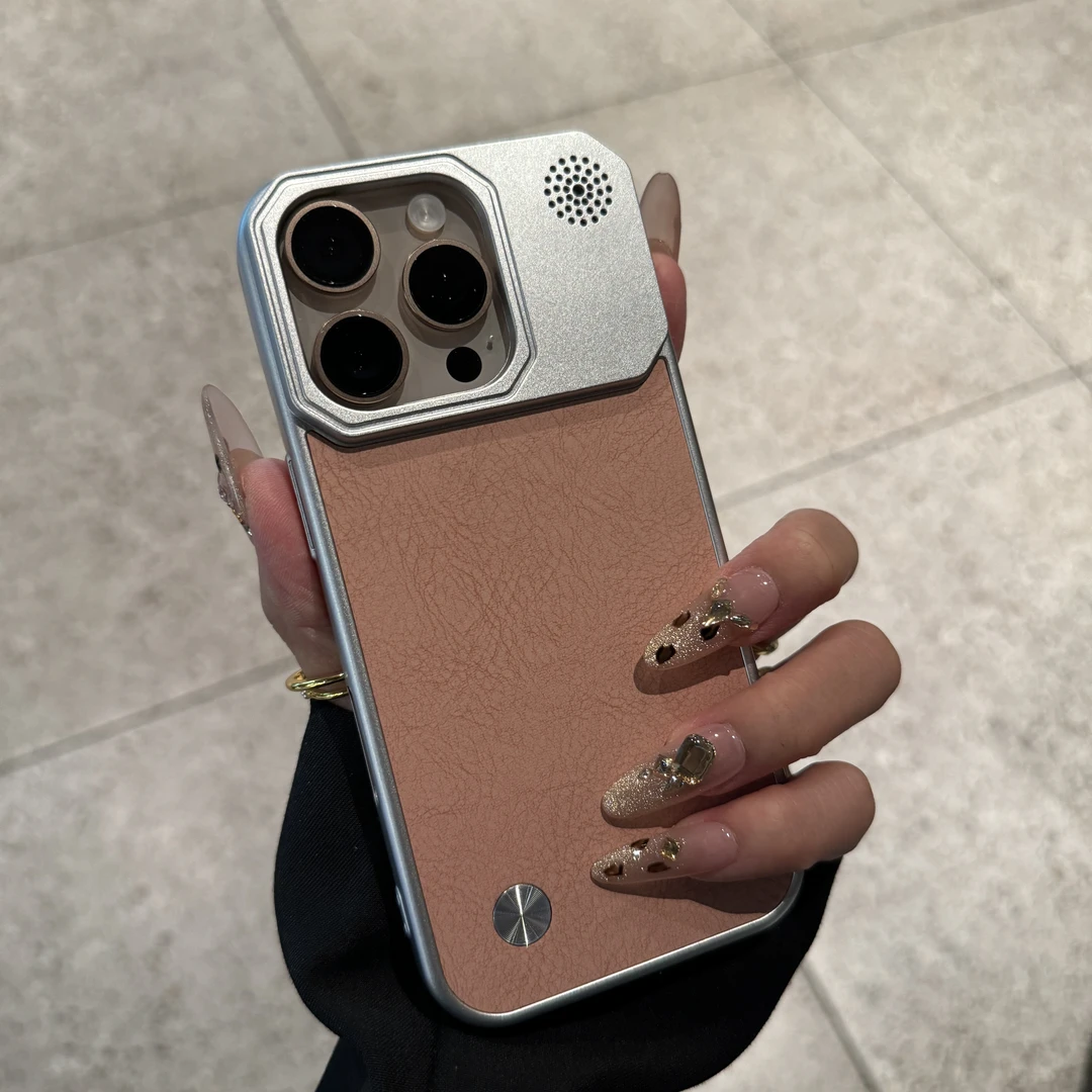 秒变17创意皮纹散热适用苹果16promax手机壳时尚15防摔14/13小众