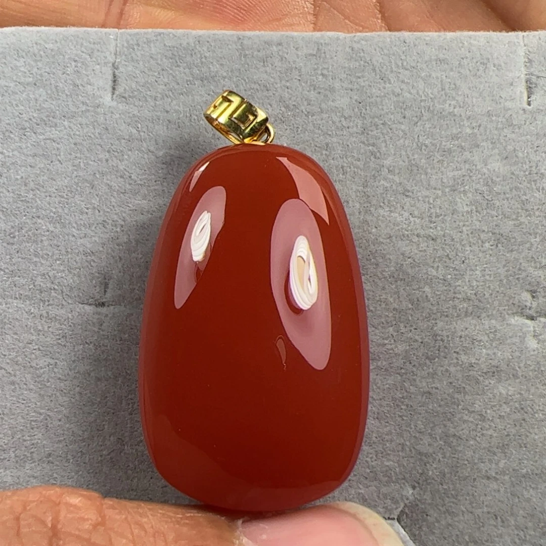 南红玛瑙吊坠18K金镶嵌用****5