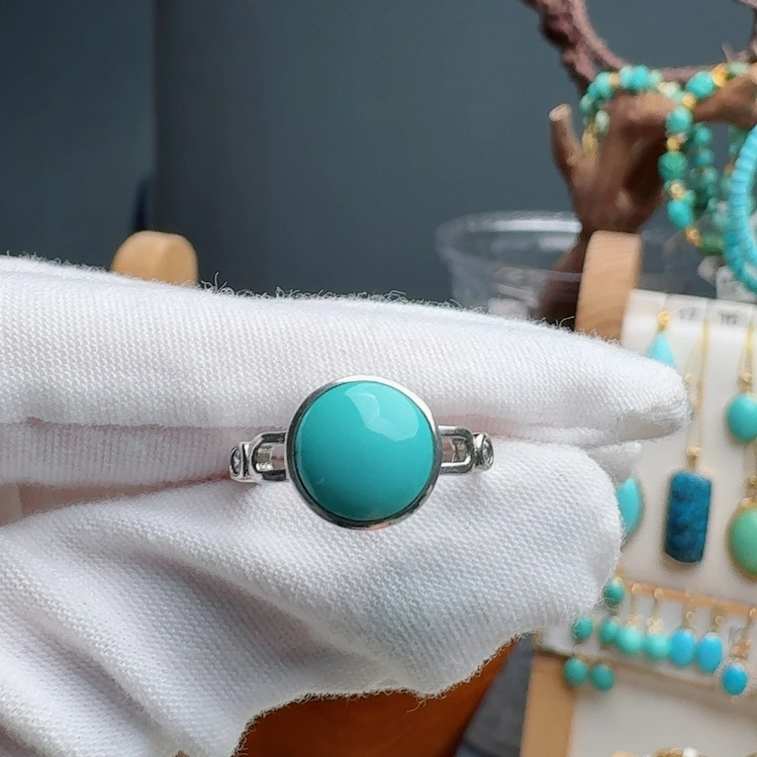 绿松石银S925镶嵌珠宝奇石