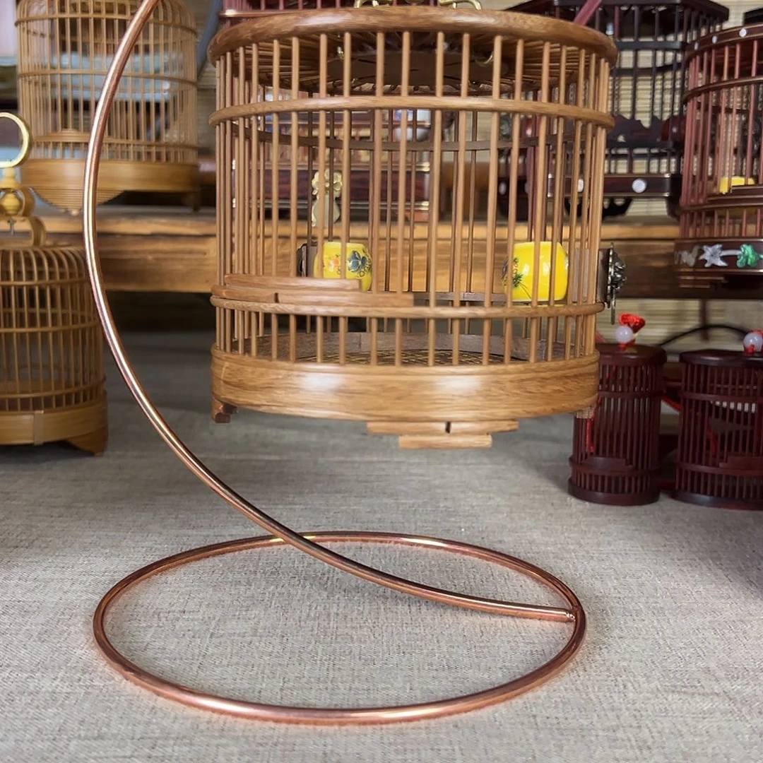 虫****黄色，直径12厘米素笼子加不锈钢圆架子一套