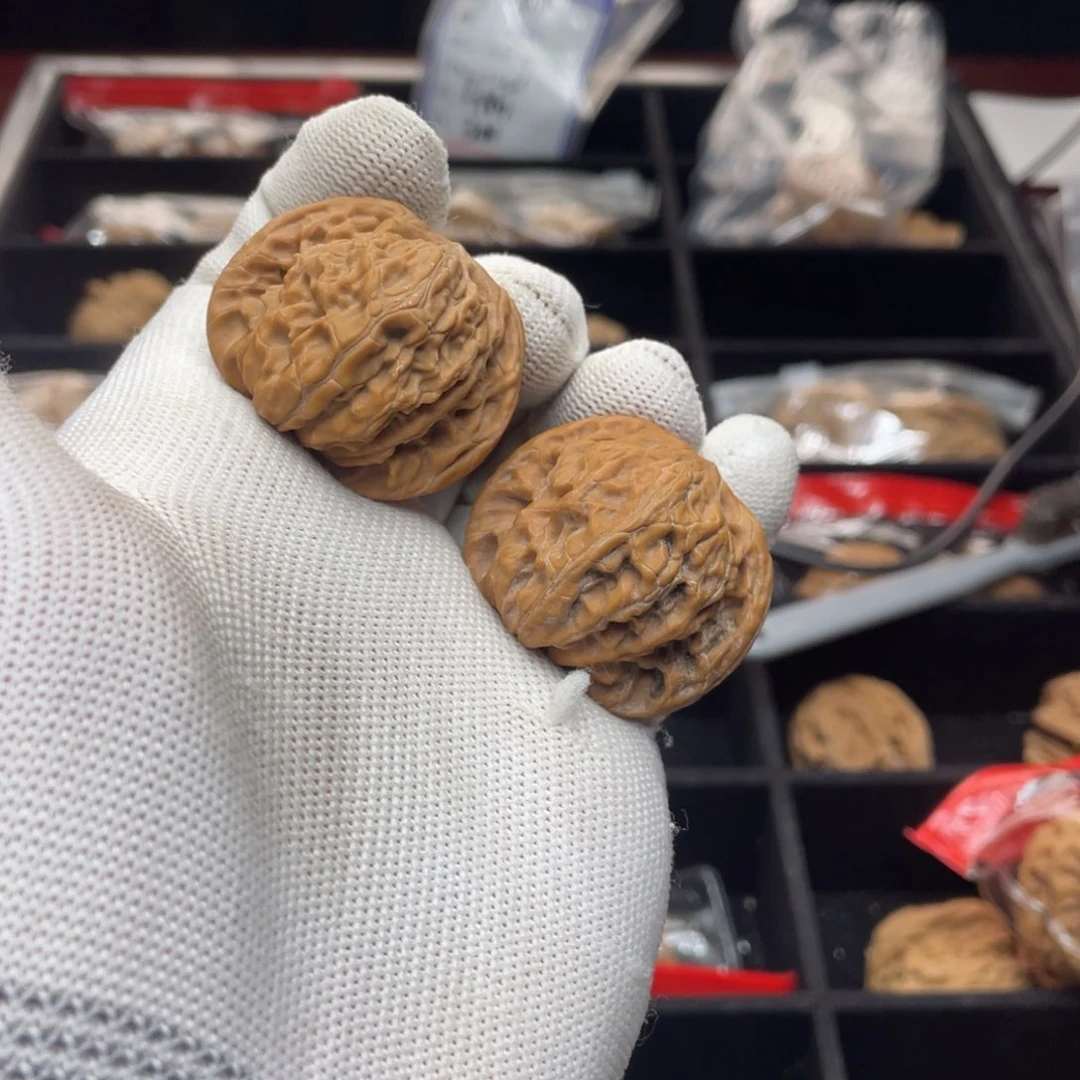 文玩核桃把件磨盘 925