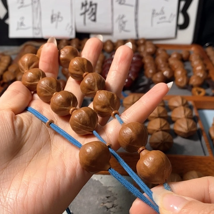 手串橄榄核0271精品蒜头铁核12+1颗