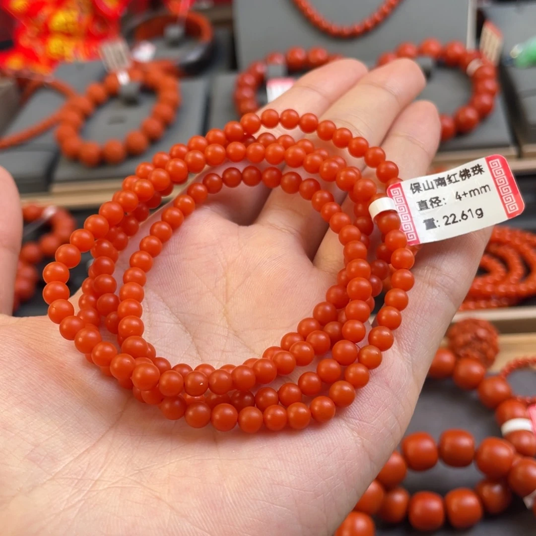 南红玛瑙4+mm 多圈未镶嵌