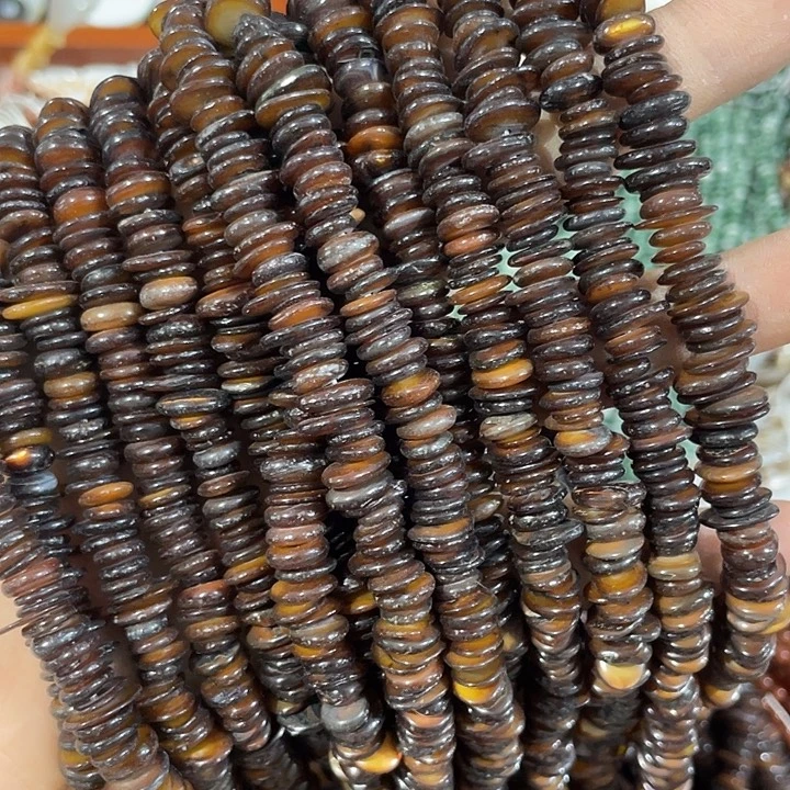 玛瑙/玉髓合金珠宝半成品2条金棕色贝壳不规则隔片