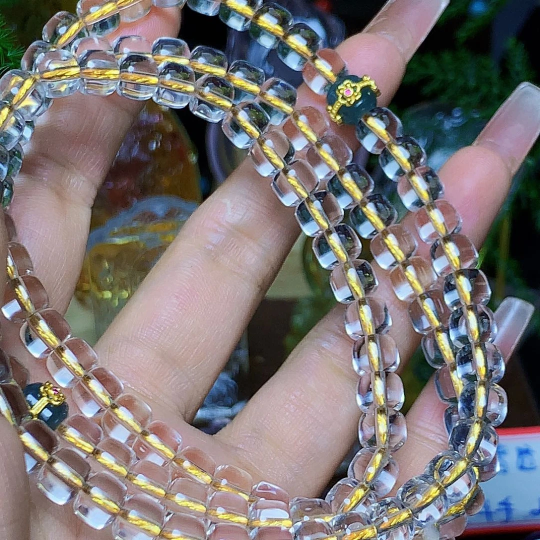 水晶颈饰银S925镶嵌天然