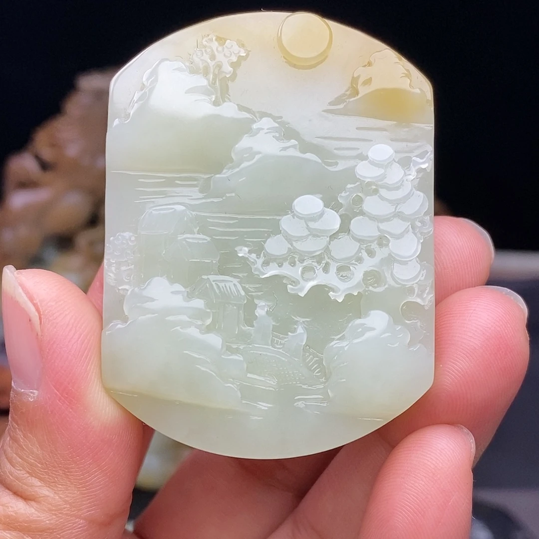 和田玉未镶嵌挂件