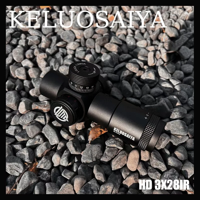 虎奔尉锁定版HD3x28带灯三定倍短镜 数字坐标分化佩戴安装夹具