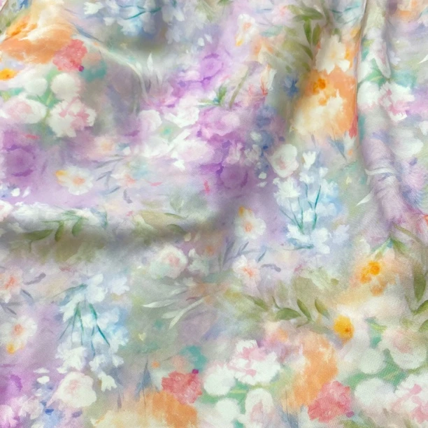 祥云缎.粉色小碎花.春夏连衣裙旗袍面料柔软透气