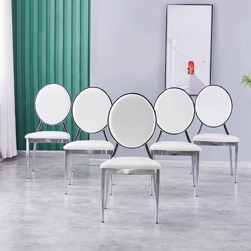 酒店宴会厅婚庆椅子北欧靠背餐椅轻奢高级感户外活动婚礼椅批发