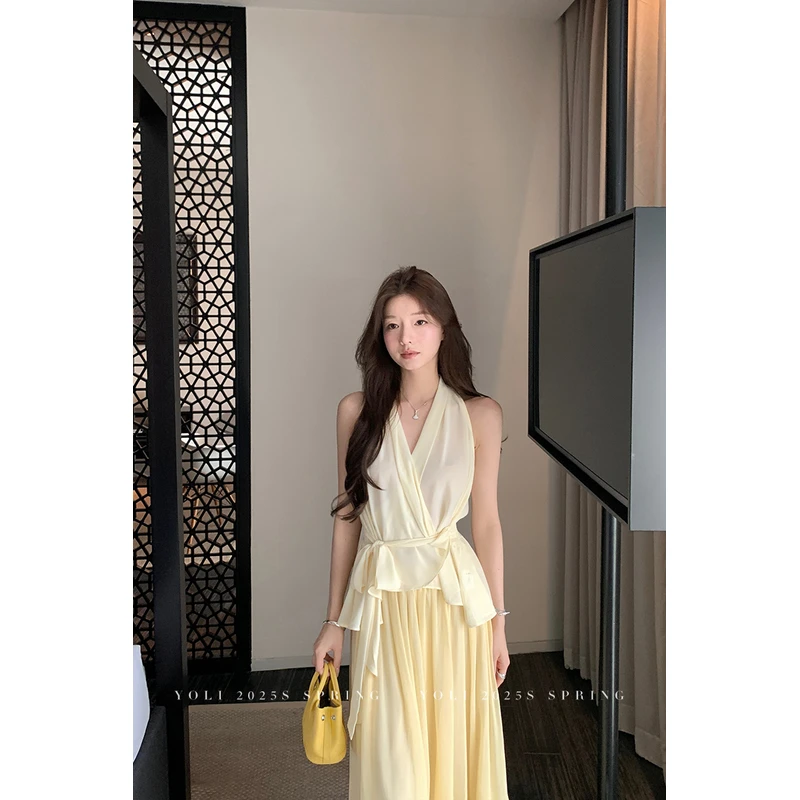 YOLI 张宥利"半岛情书"V领雪纺衫