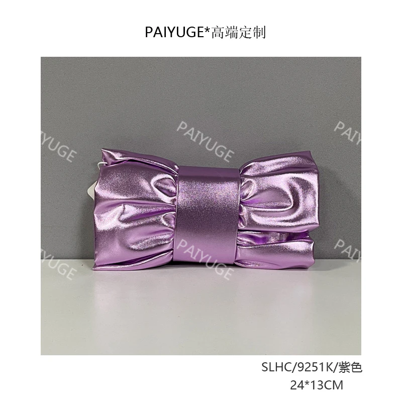 SLHC/9251K/紫色 paiyuge高端订制女士手提单肩斜挎包2370孤品