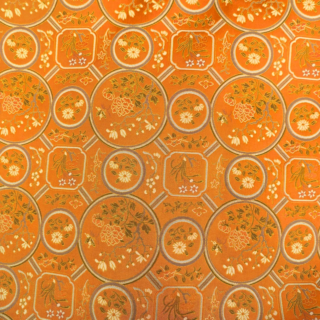 陆美英春色满园纹锦宋锦