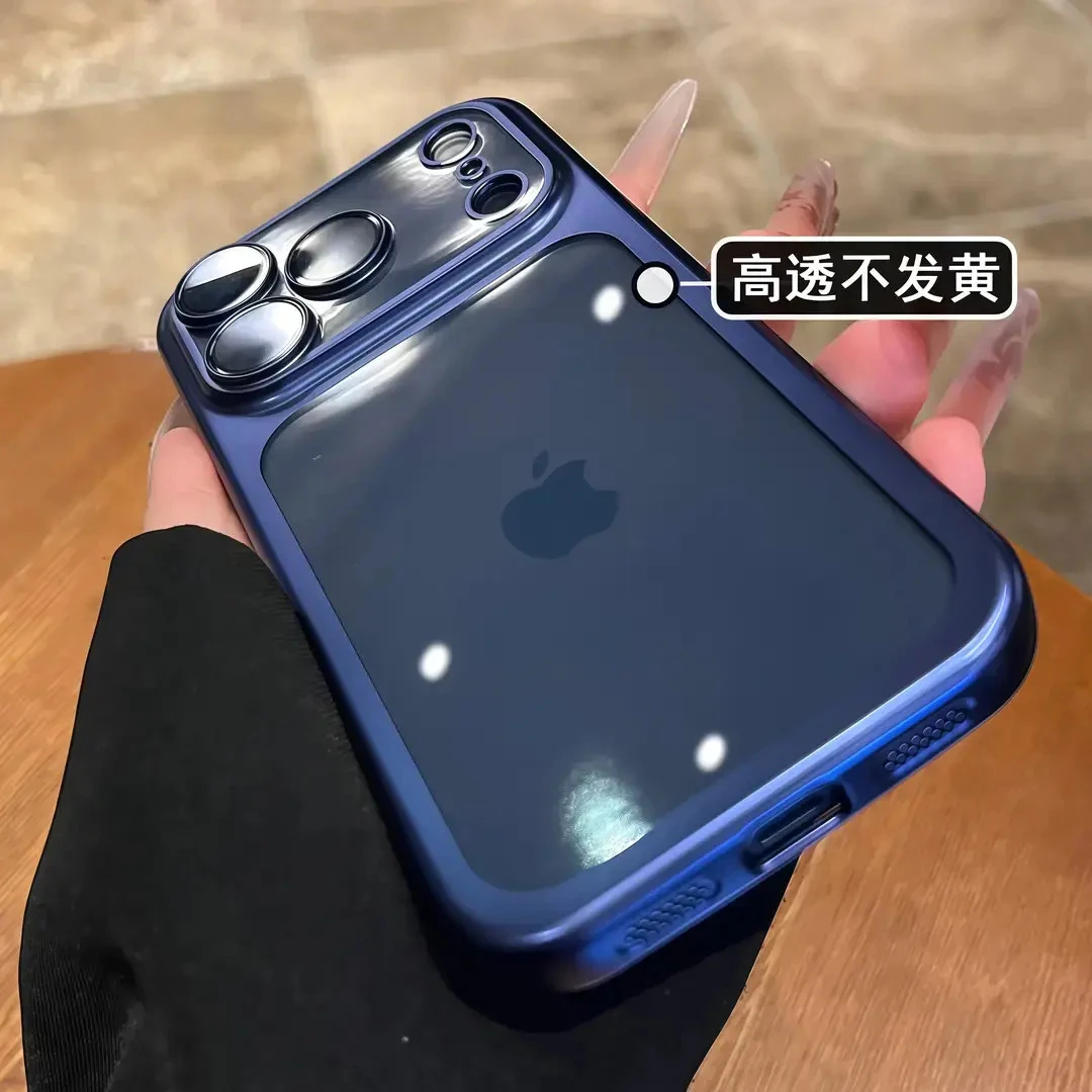 高级感电镀适用苹果17promax手机壳镜头全包防摔透明17pro软壳