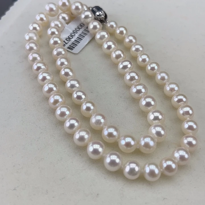 淡水珍珠银S925镶嵌颈饰7➕极光炫彩高品