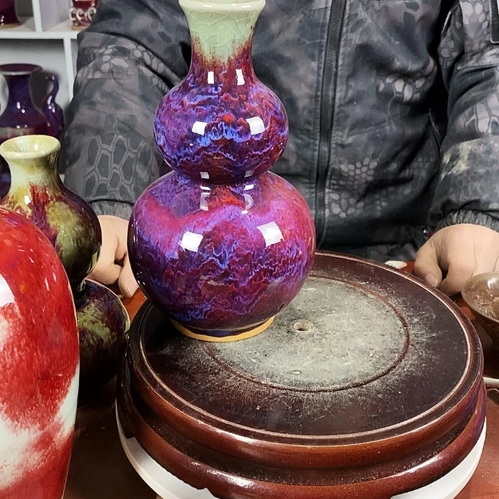 用***3尚峰钧窑作品葫芦摆件