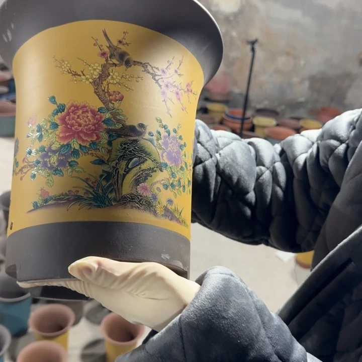 紫砂花盆紫砂花盆口径23/25