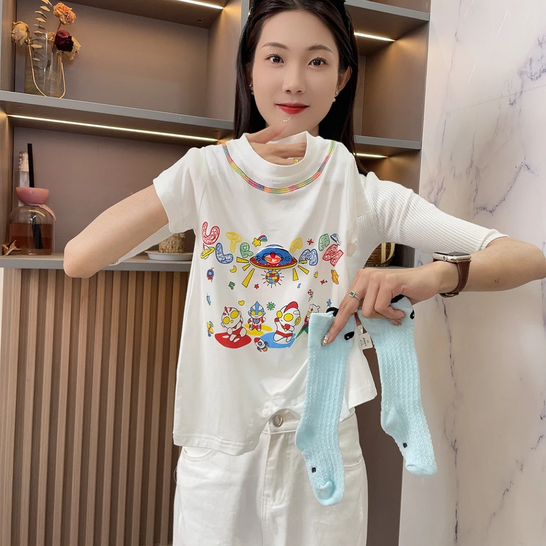 【L袜子】新款夏季奥特曼发光男女宝动漫印花婴幼可爱卡通爬服哈衣