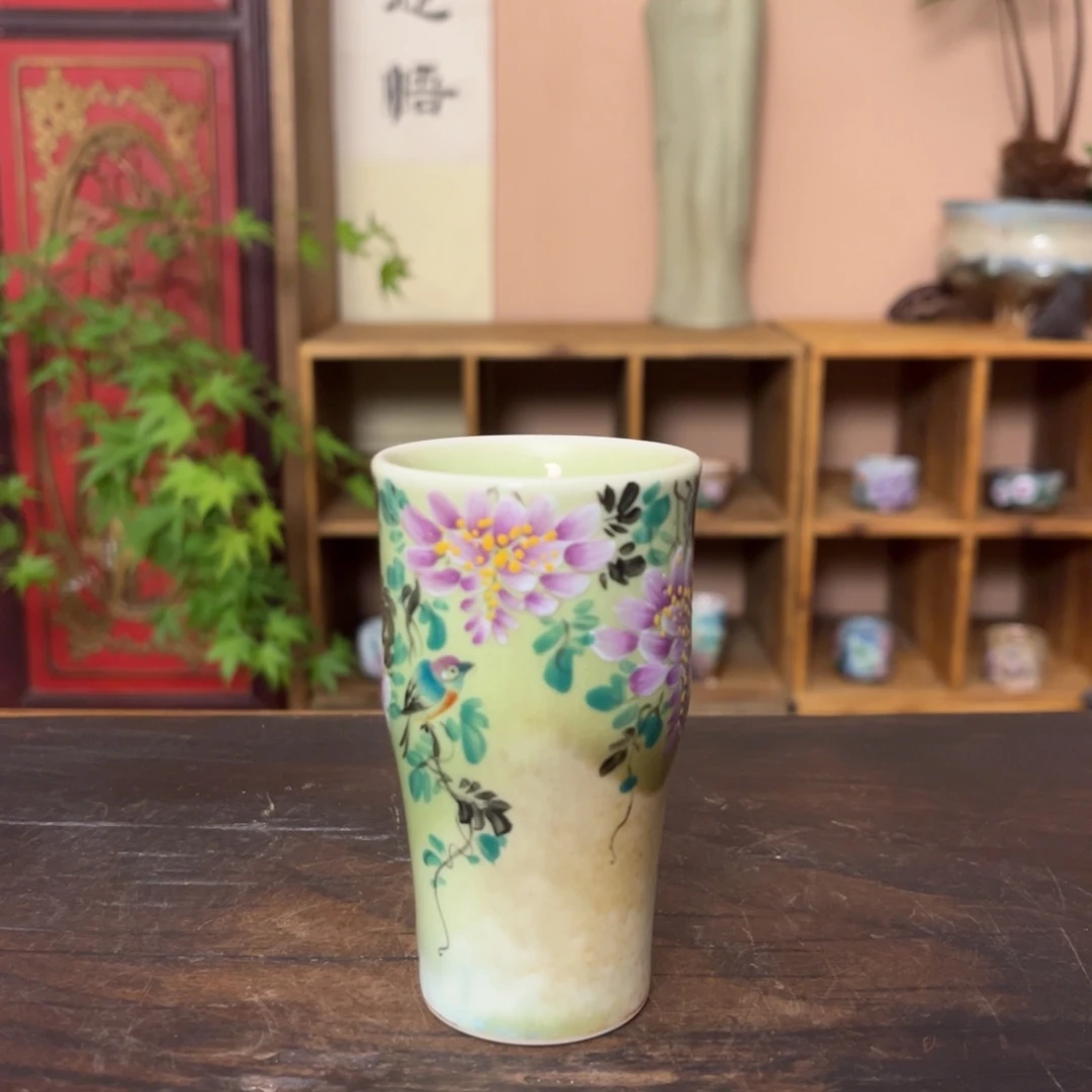 杯柴烧纯手工手绘陶瓷