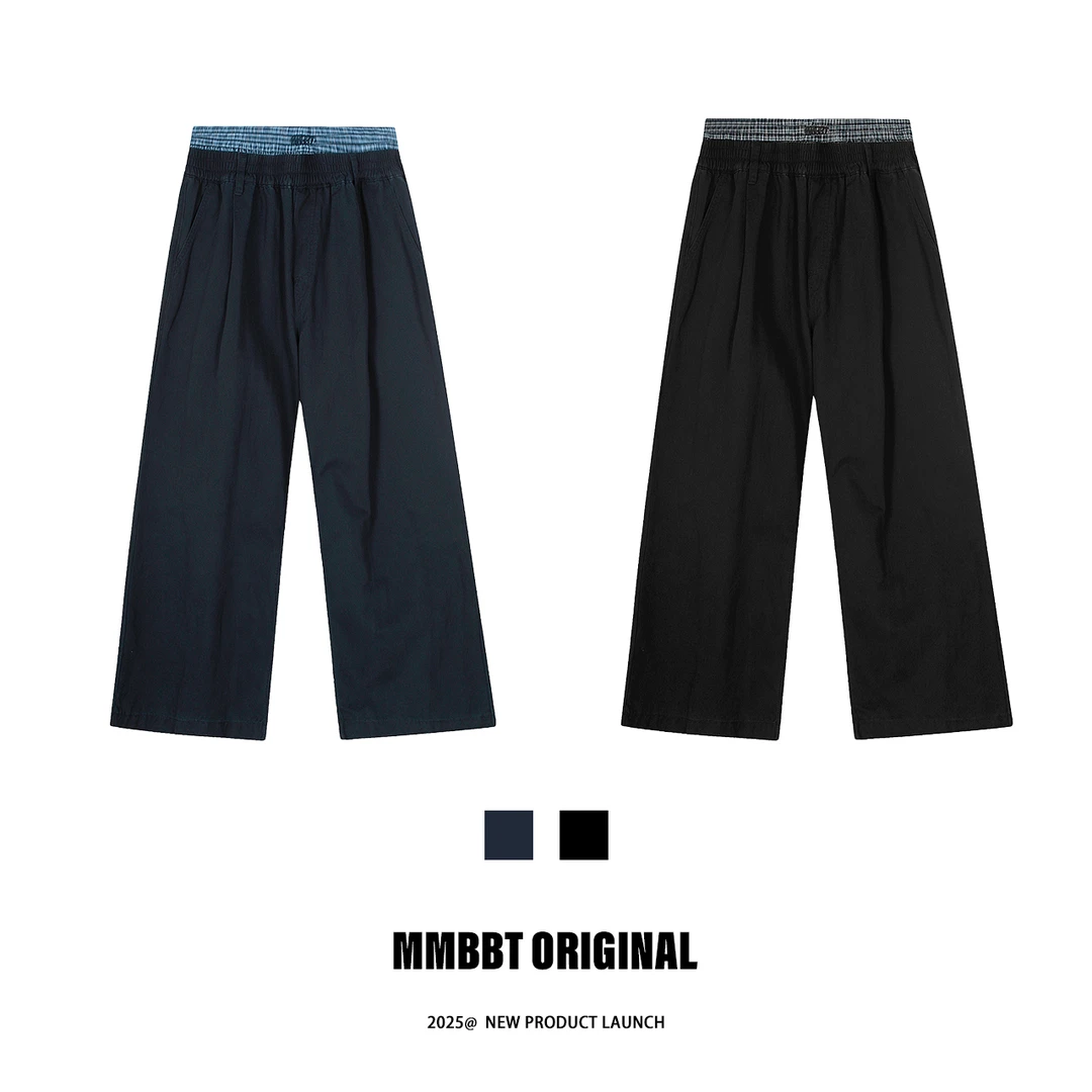 MMBBT【“不买后悔”】夏天第一条双腰洗水做旧宽松直筒休闲裤