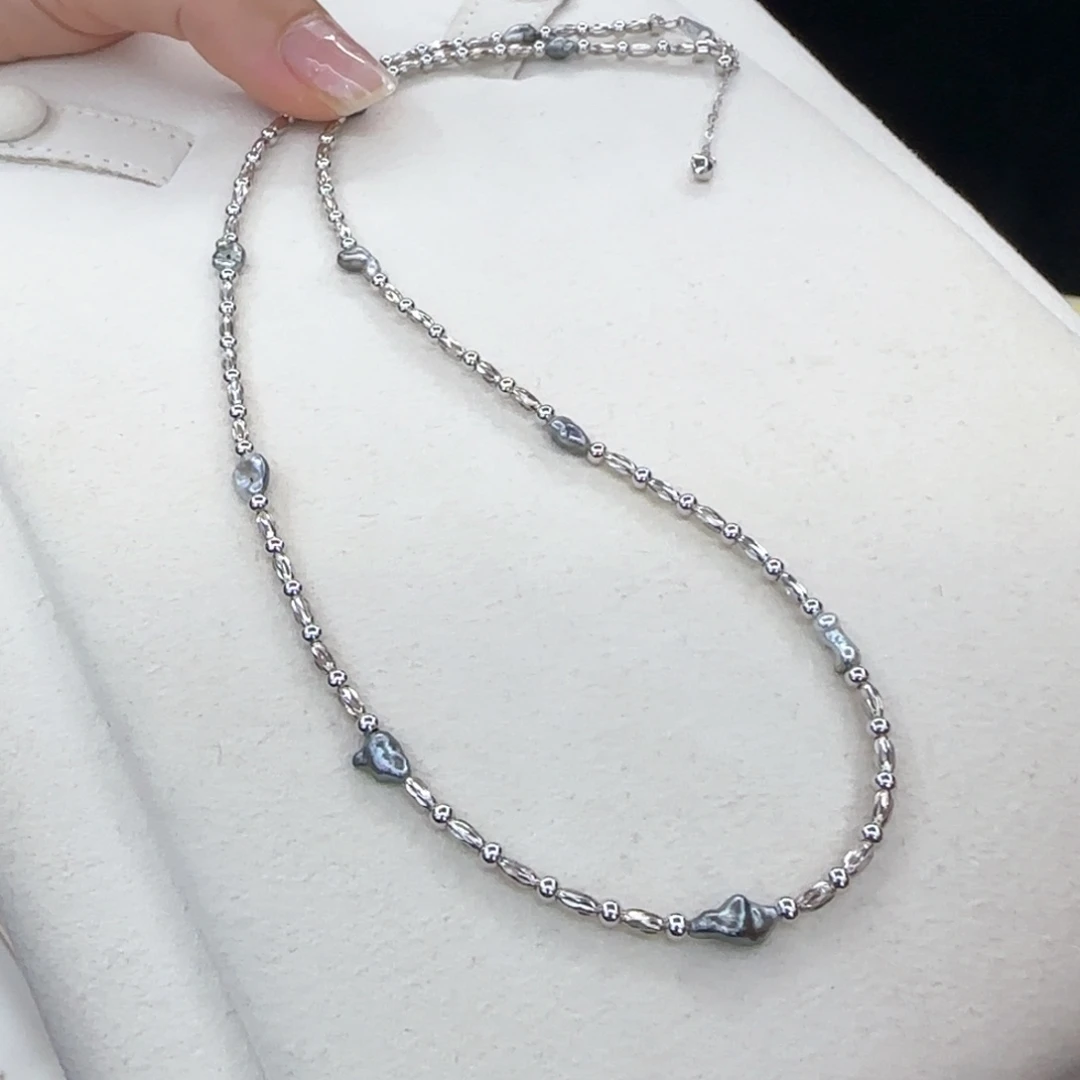 银S925镶嵌海水珍珠颈饰