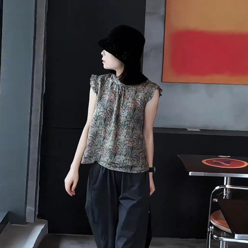 夏季通勤穿搭法式小资气质上衣碎花短袖衬衫女高级感轻奢减龄洋气