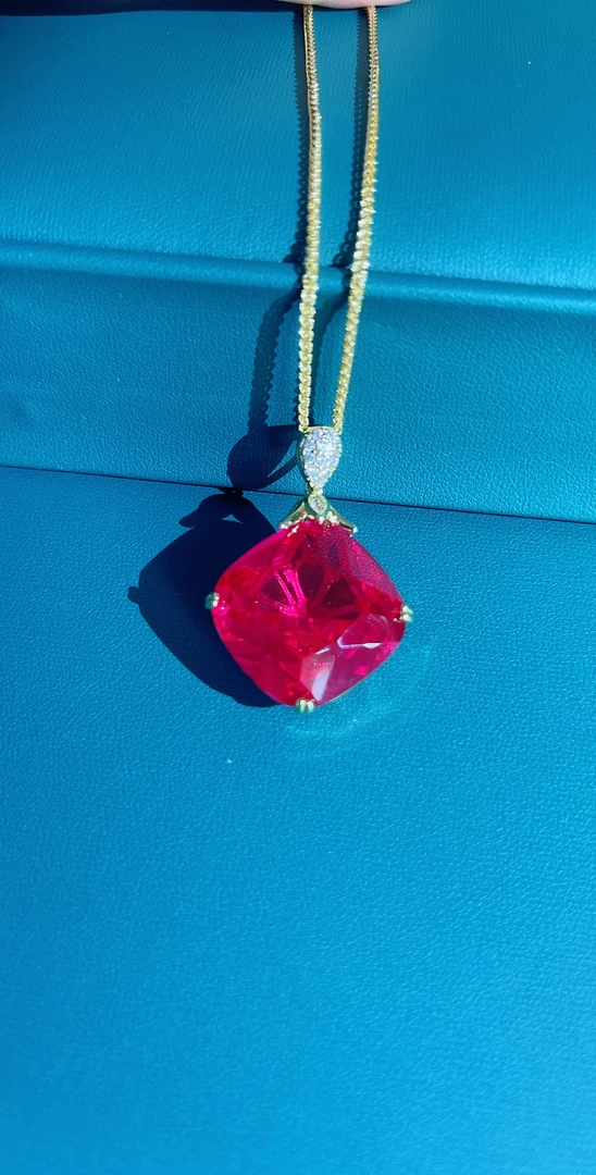 吊坠 吊坠玫红色过灯简约款