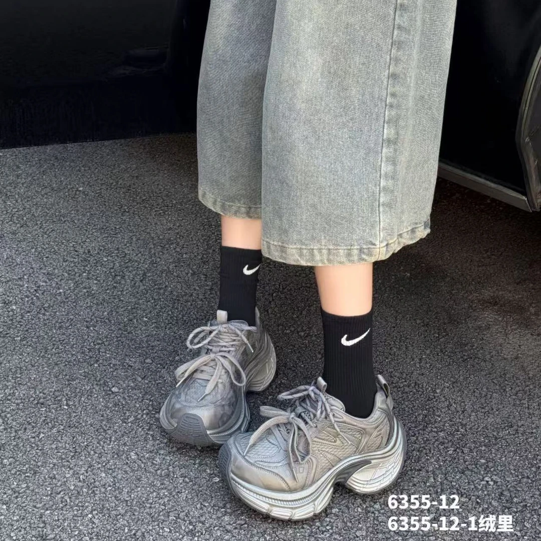 银色系防滑老爹鞋6355-12（49架2）