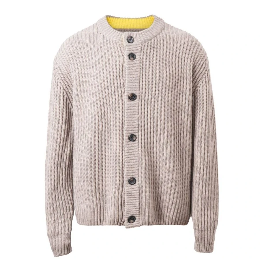 RU 秋冬百搭圆领单排扣螺纹针织衫宽松羊毛针织开衫SA040