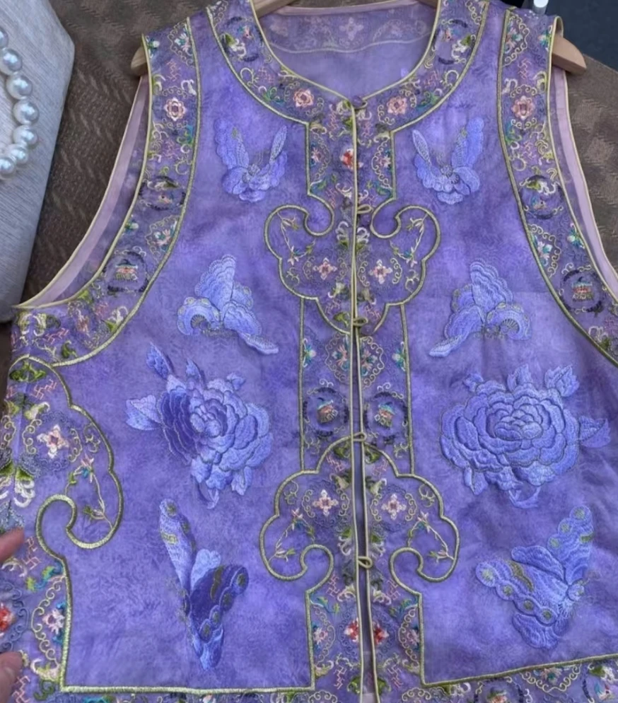 枝时节/新中式春季新款重工织锦刺绣马甲2025A7631-垚垚