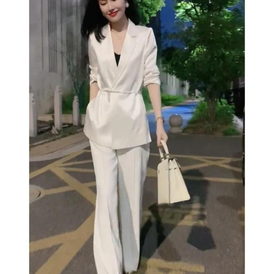 哥弟阿玛施正品今年流行的夏装套装女薄款西装外套高级感轻职业西