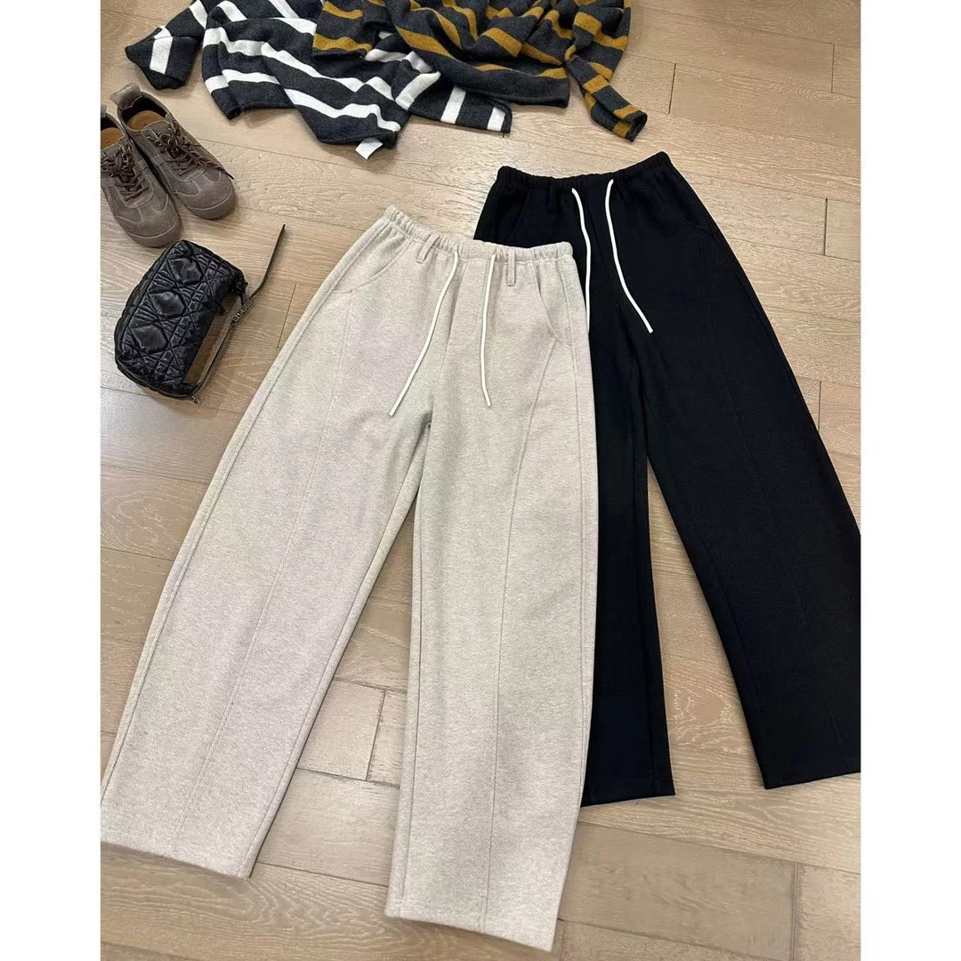 月月不吃鱼【神仙裤2.0】冬款加厚人字纹显瘦休闲裤 2409B3952