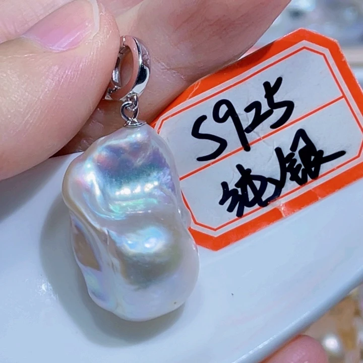 淡水珍珠银S925镶嵌颈饰